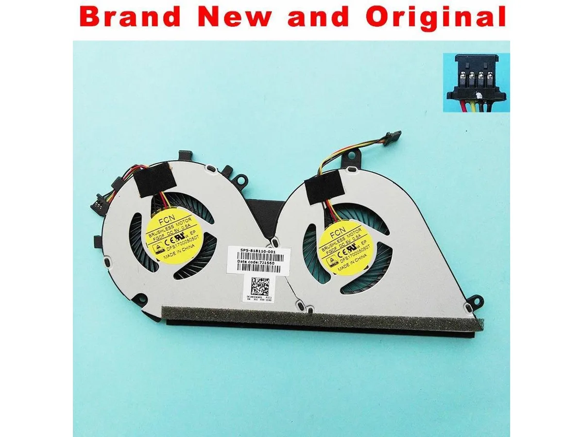 Fans Fans CPU Fan for HP Envy 14-J 14T-J 14-j104TX 14-J006TX DFS170005050T FGDF 818110-001 — product photo
