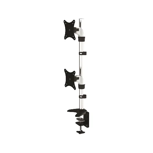 Amer Mounts Amer Mounts HYDRA2V White Dual Vertical Monitor Arm 15-27" 75×75 100×100 — product photo