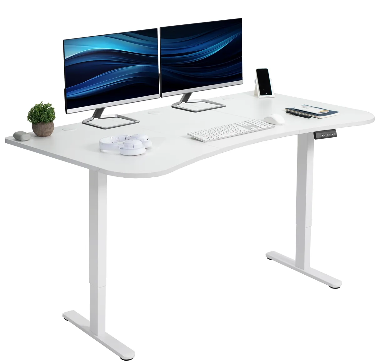 VIVO VIVO Electric 63 x 32 Standing Desk White 220 lbs — product photo