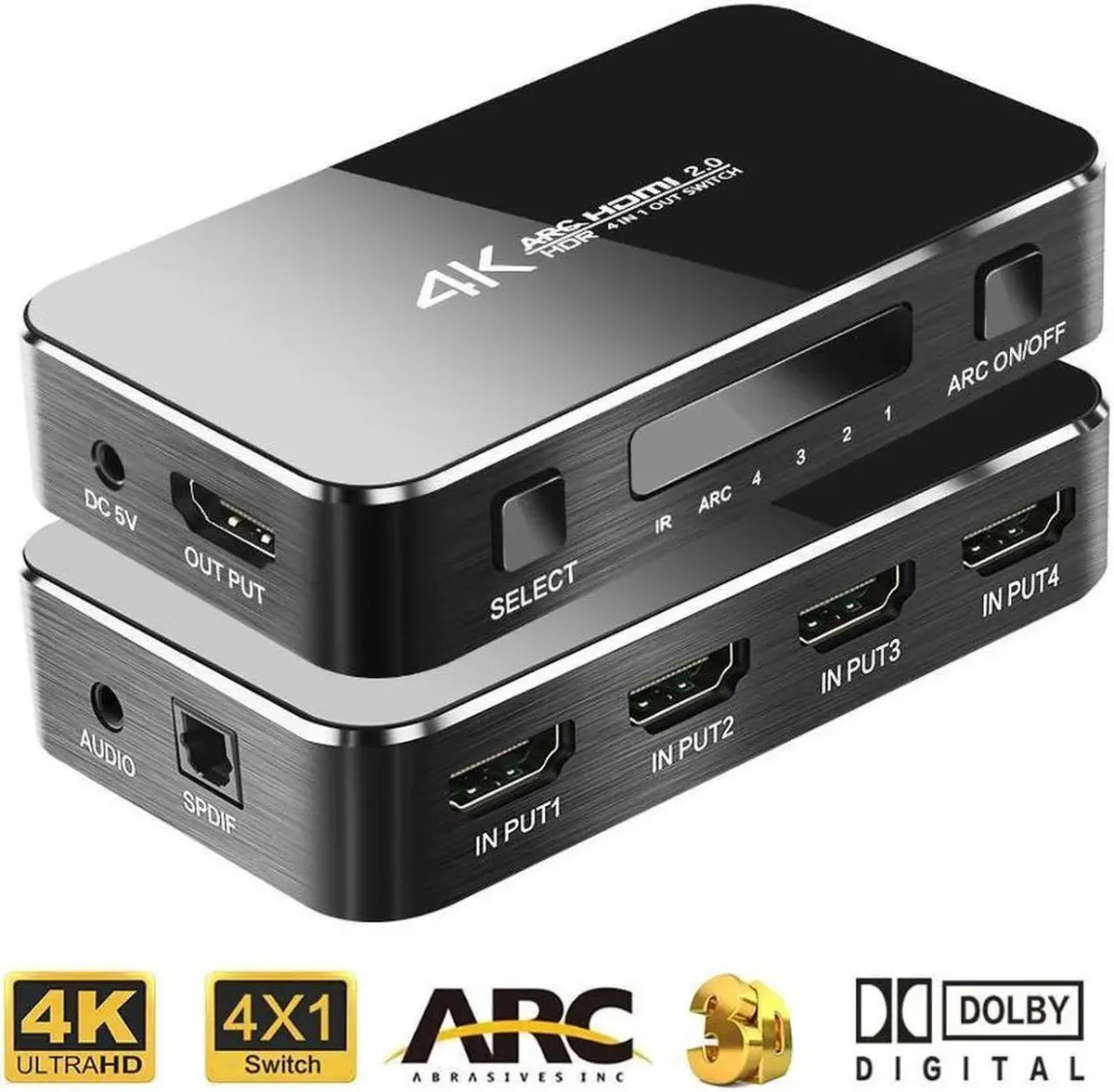 Vszerda Vszerda 4x1 HDMI 2.0 KVM Switch 4K@60Hz ARC — product photo