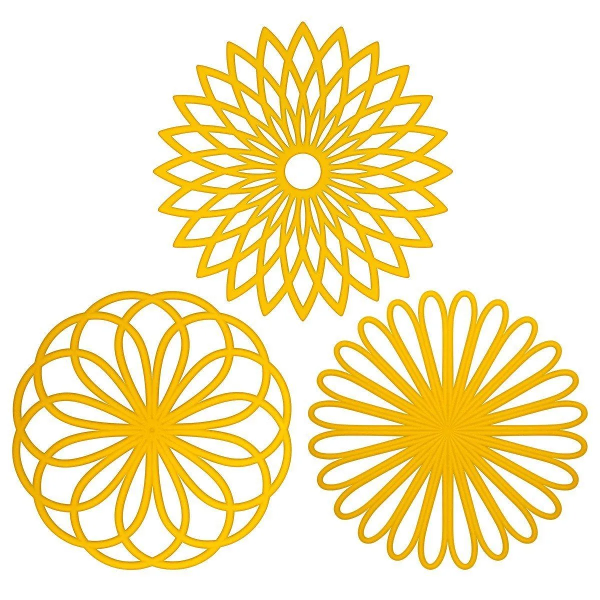  ME.FAN Silicone Trivet 3-Pack Yellow 7.87 — product photo