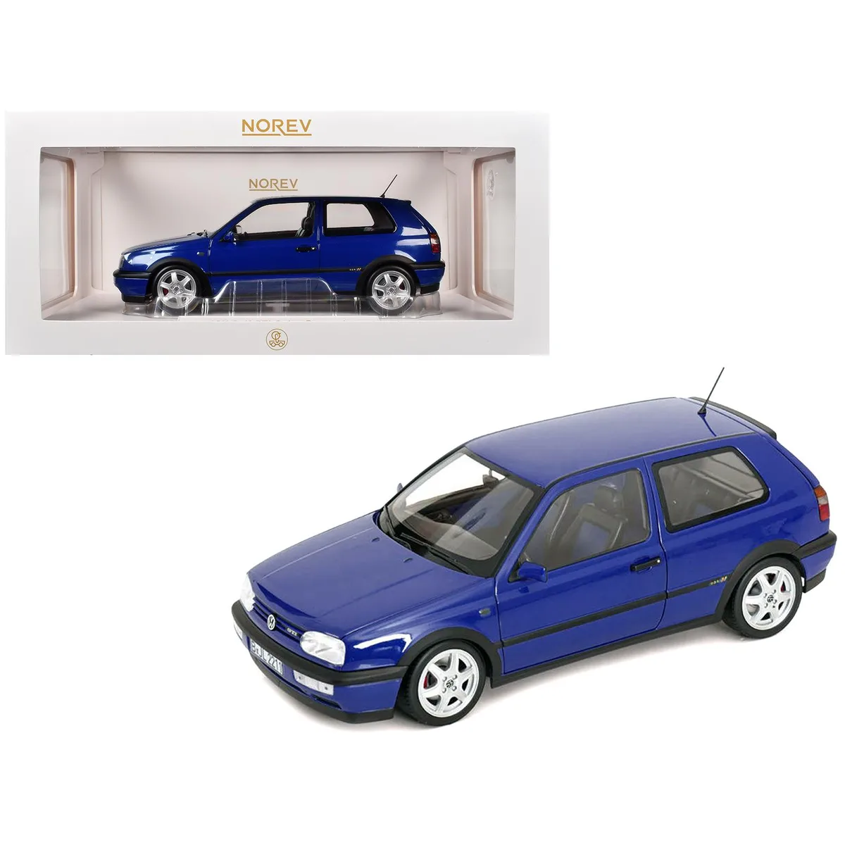 Norev Norev 1994 Volkswagen Golf GTI Color Concept Jazz Blue 1/18 Diecast Car — product photo