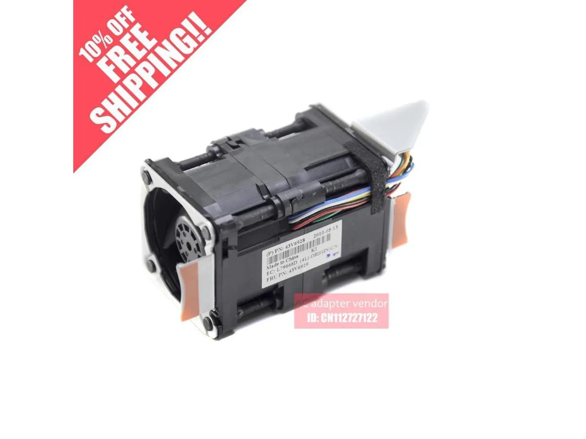 Black rectangular server cooling fan for IBM X3550 M2 M3