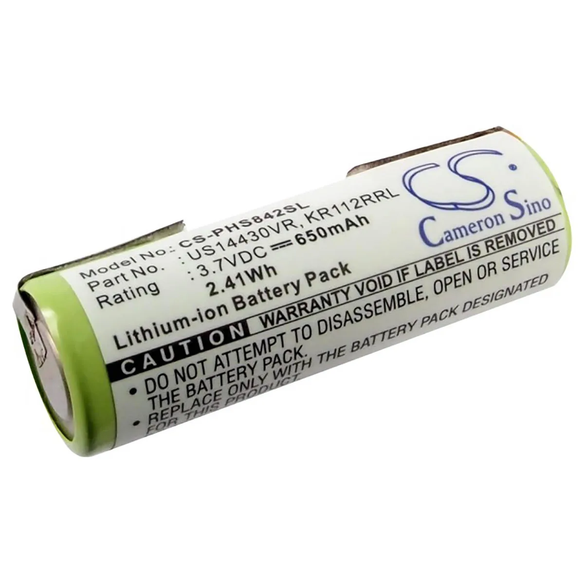 Cameron &amp; Co Cameron &amp; Co DS-CS-PHS842SL 3.7V 650mAh Li-ion battery green — product photo