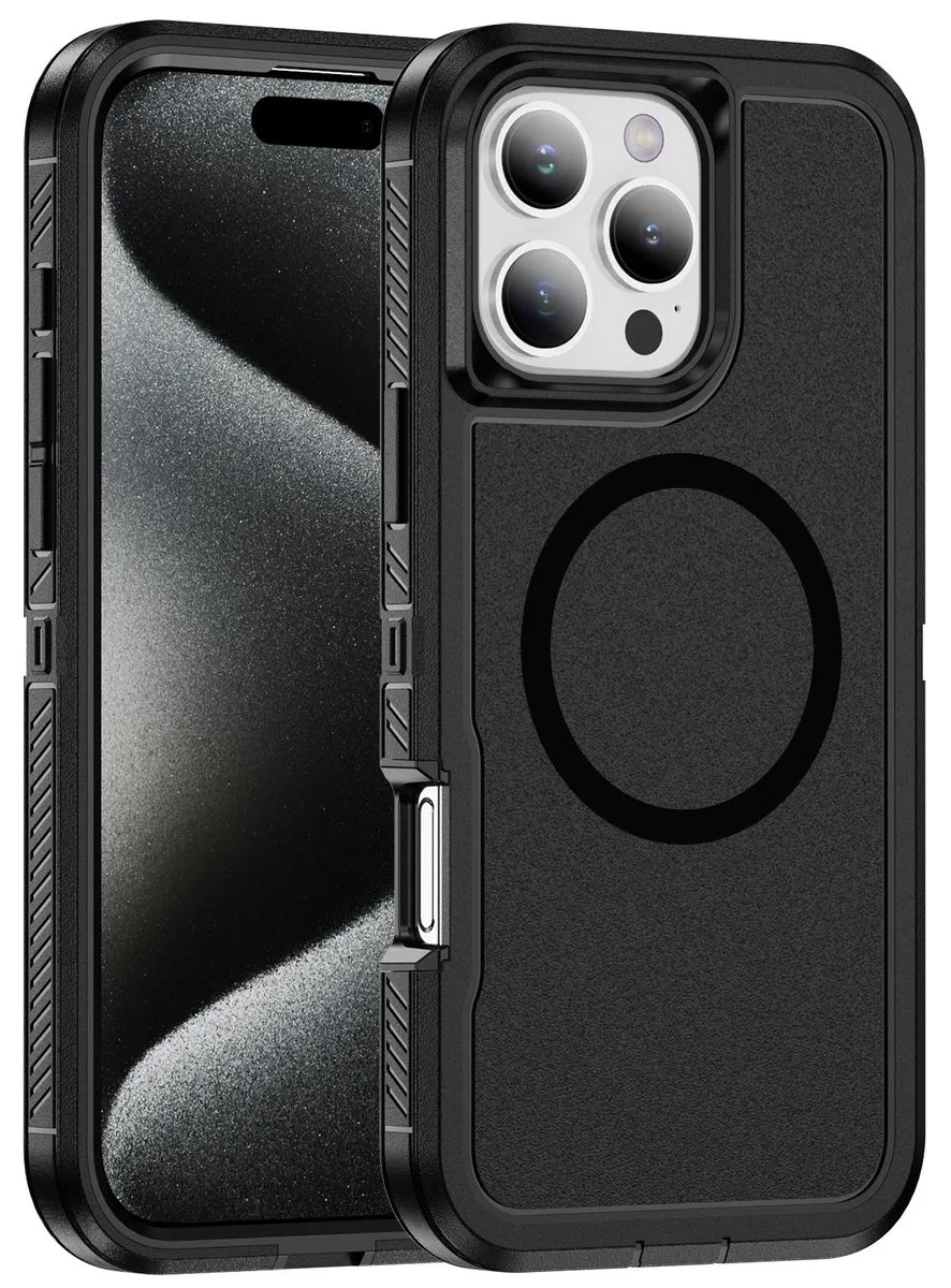 Nakedcellphone Nakedcellphone Tough Hybrid Case MagSafe iPhone 16 Pro Max 6.9 2024 Black — product photo