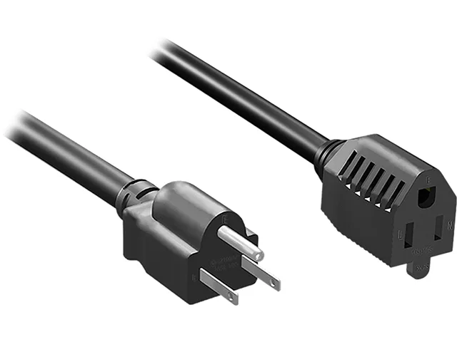Nippon Labs Nippon Labs 30POW-10W1-14-04203 computer power extension cord 14 AWG 3 ft NEMA 5-15P to 5-15R 15A 125V Black — product photo