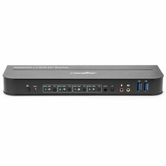 Rocstor Rocstor SolidKVM SK04 4x1 KVM Switch DP 1.4 USB 3.0 4K 60Hz — product photo