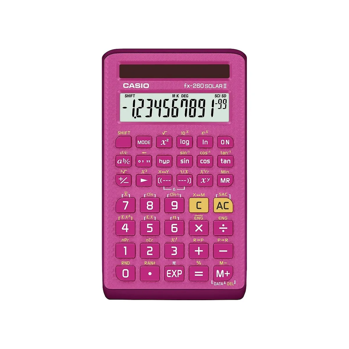 CASIO CASIO FX260SLRIIPK pink solar scientific calculator educational supply — product photo
