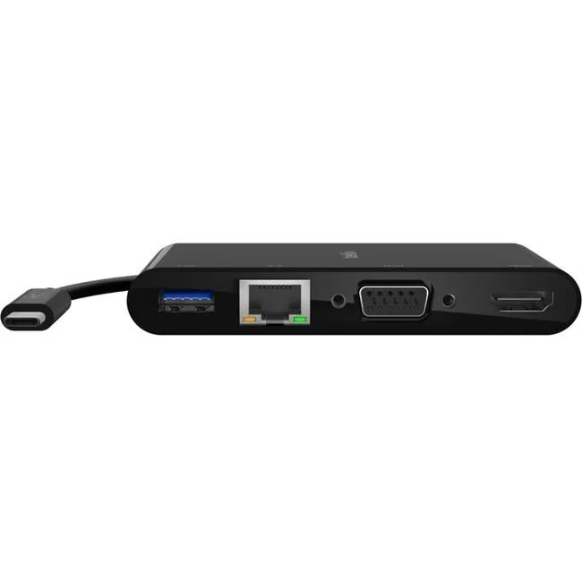 Belkin Belkin AVC005BTBK USB-C Multi-Port Adapter with Gigabit Ethernet, USB-A 3.0, VGA, 4K HDMI — product photo