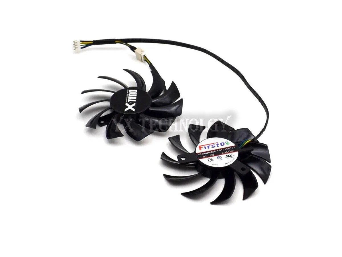 Fans Fans FD7010H12S 12V 0.35A 75mm 10PCS vga cooling — product photo