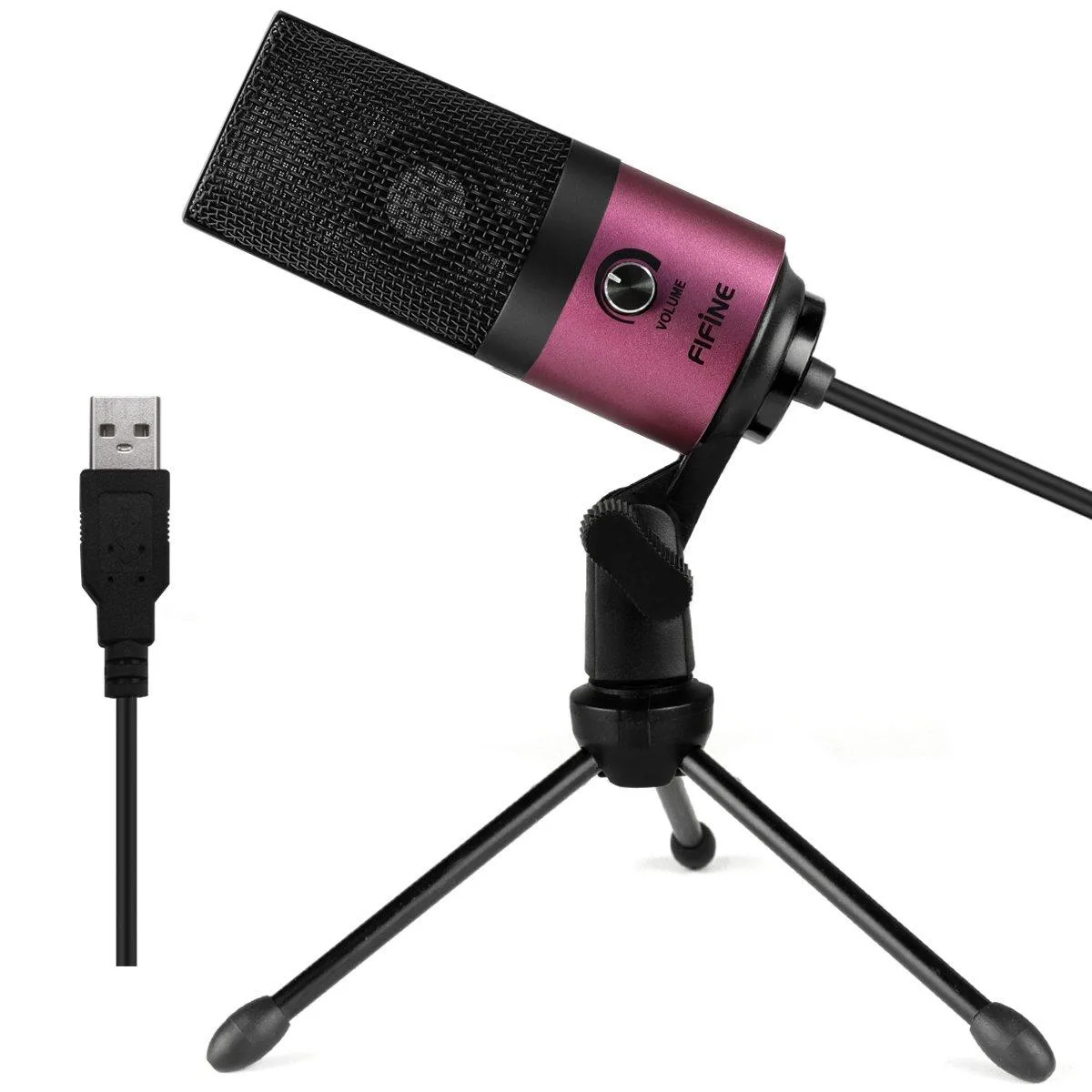 FIFINE K669 USB Condenser Microphone Rose Red — product photo