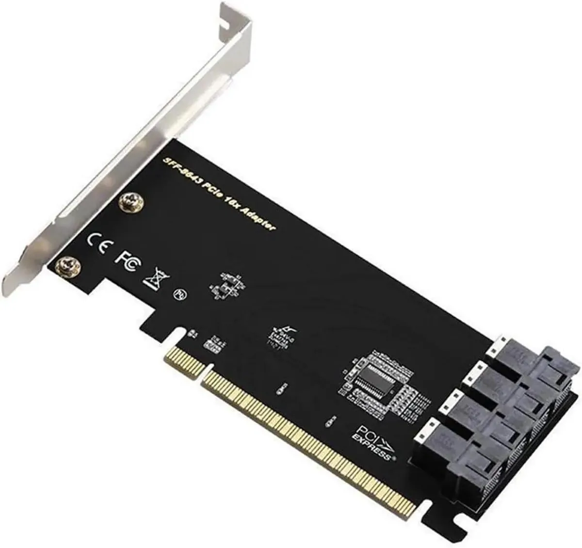 SMUGDESK SMUGDESK PCIe 3.0 x16 to U.2 SFF-8643 NVMe 4-Port Adapter — product photo