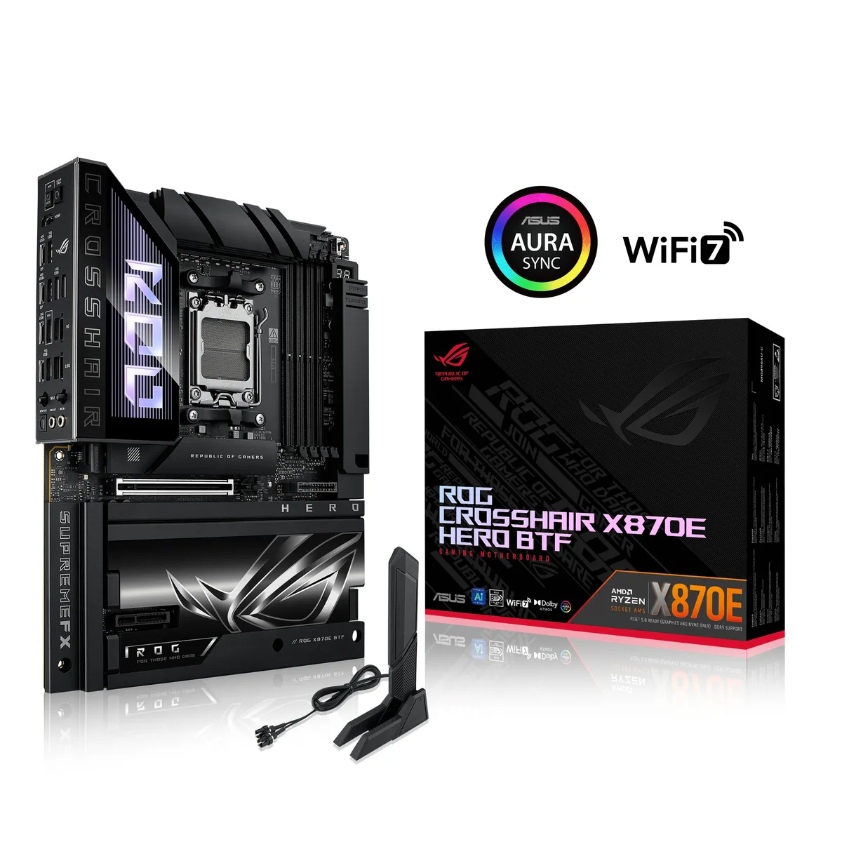ASUS ASUS ROG CROSSHAIR X870E HERO BTF AMD motherboard — product photo