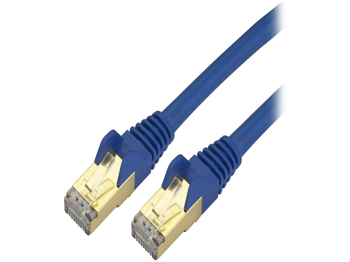 STARTECH STARTECH C6ASPAT6BL network ethernet cable Cat6a shielded 6 ft blue — product photo