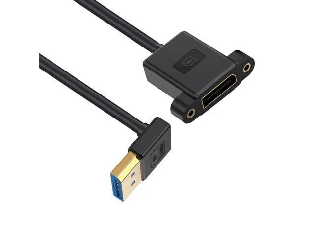 LORDWORLD LORDWORLD DisplayPort 1.4 Male-Female Extension Cable 30cm Up-Angled — product photo