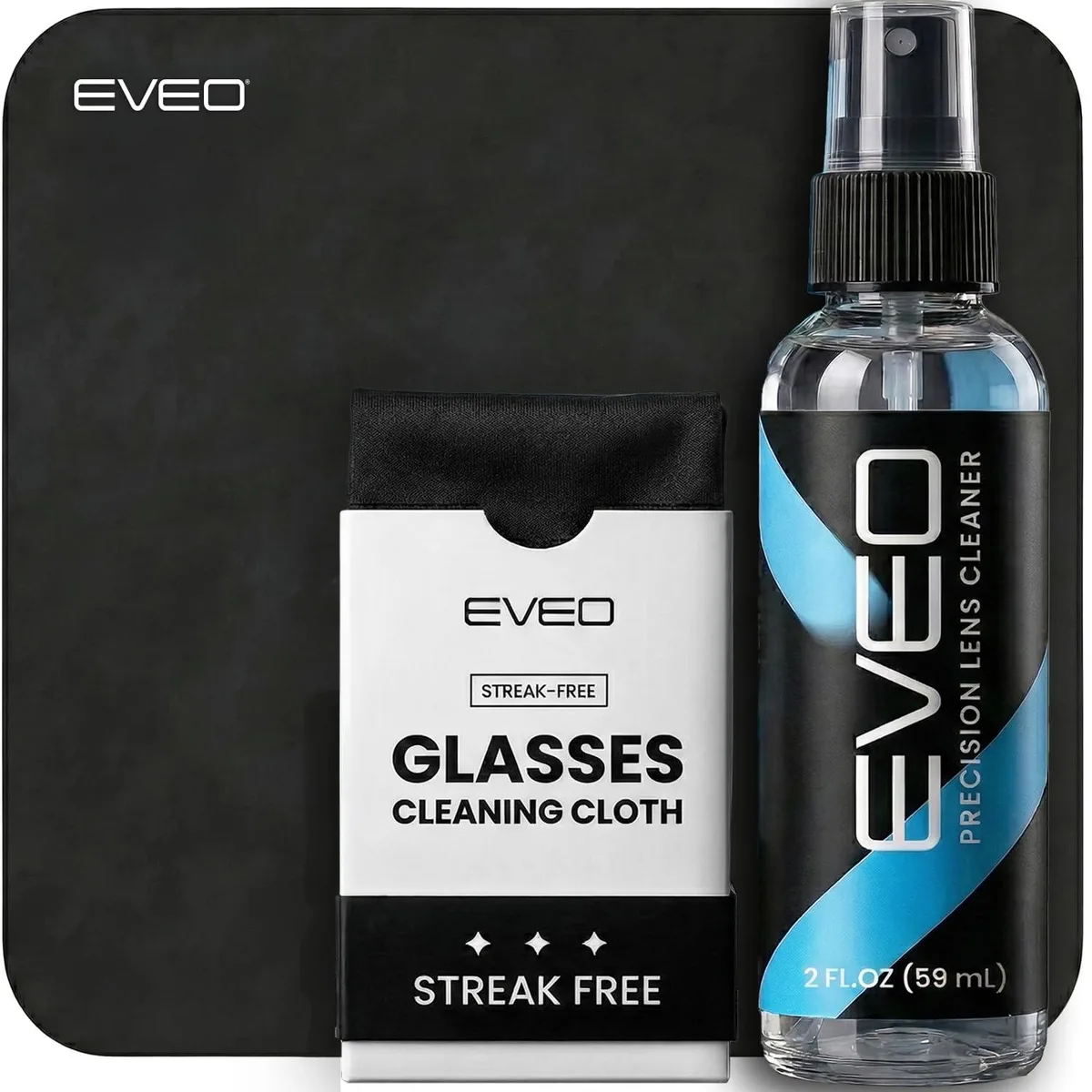  EVEO Eyeglass Cleaner Spray Kit with Microfiber Cloth — product photo