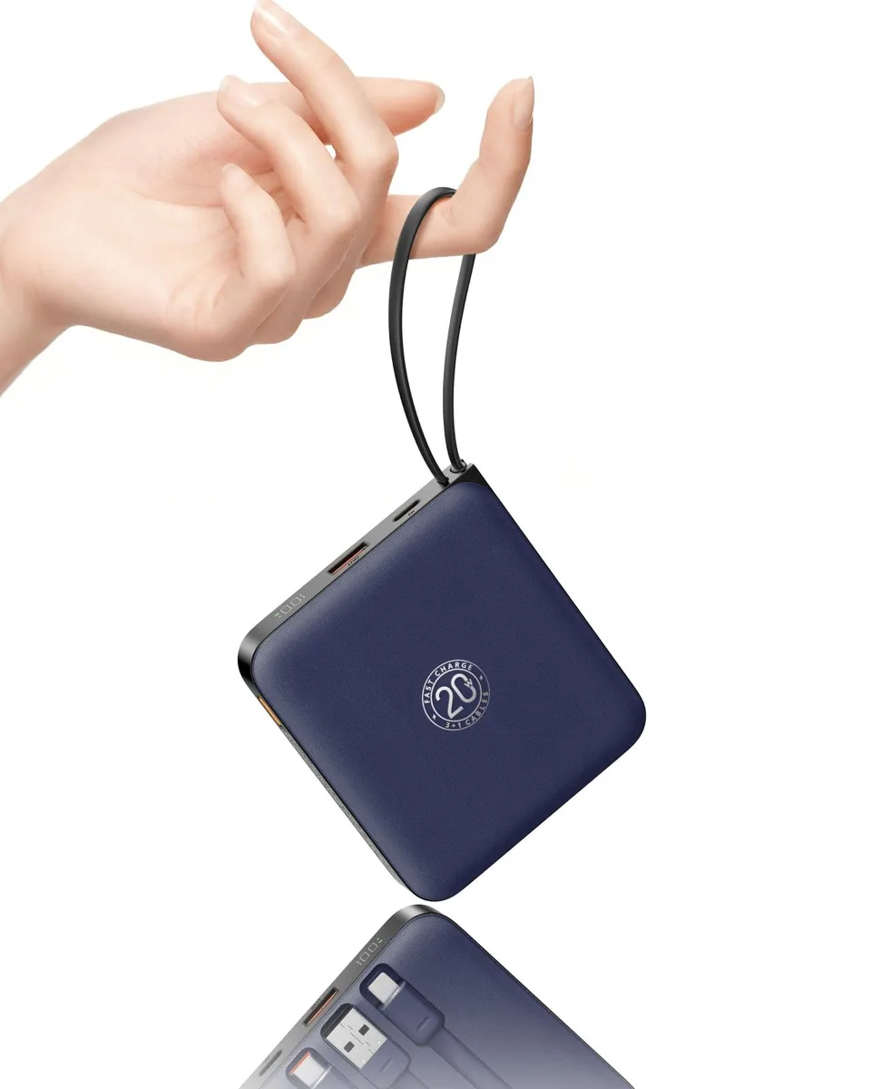  VRURC T1173 10000mAh power bank 22.5W Royal Blue — product photo
