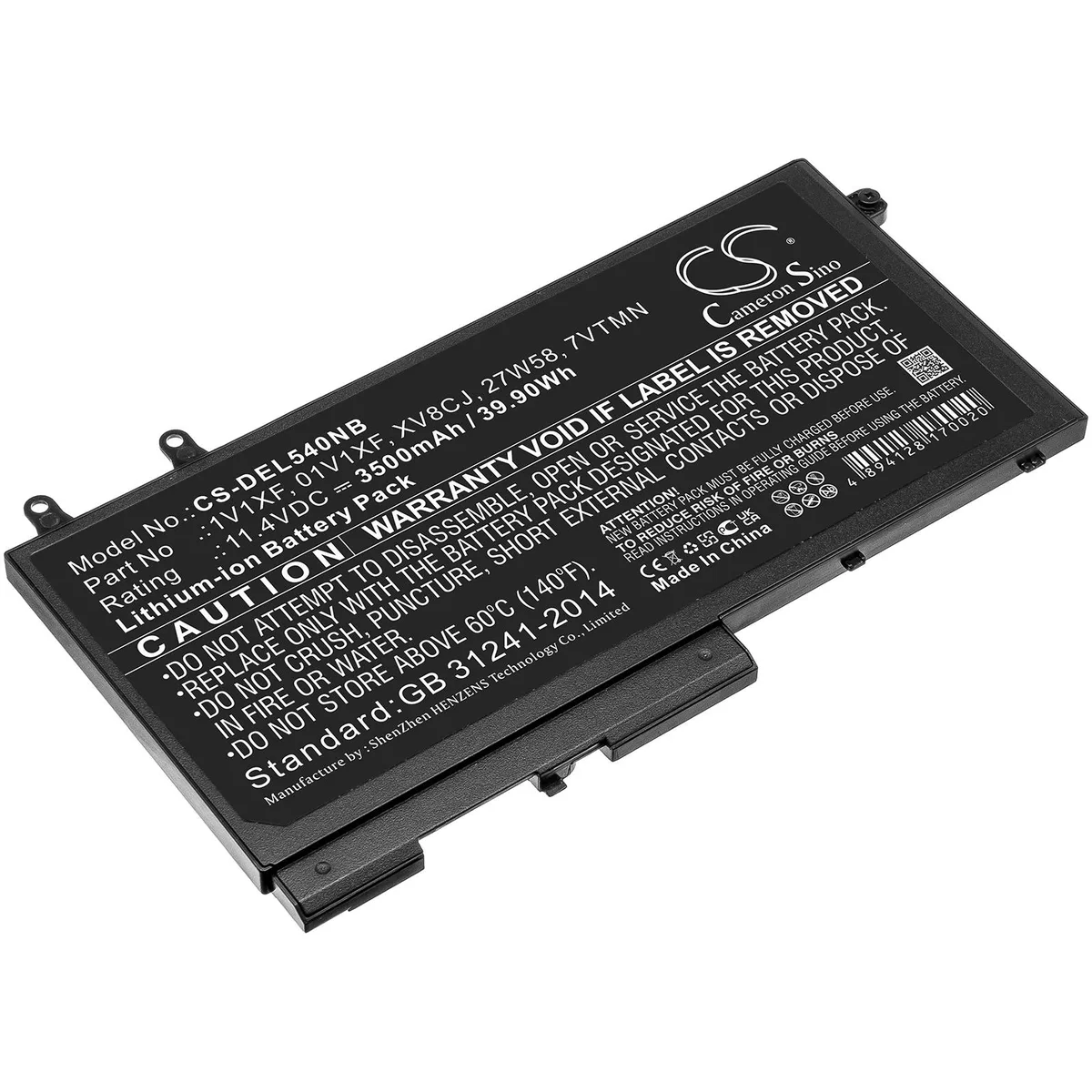 Cameron & Co Cameron & Co DS-CS-DEL540NB laptop battery 11.4V 3500mAh 39.9Wh black — product photo