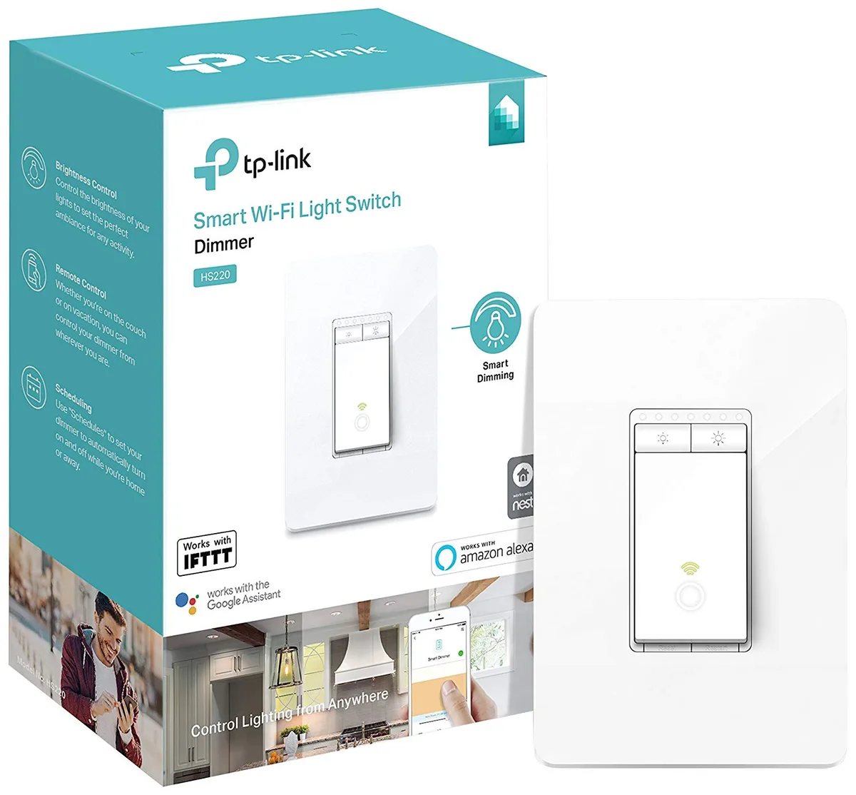 TP-Link TP-Link HS220 Smart Wi-Fi Dimmer Switch — product photo