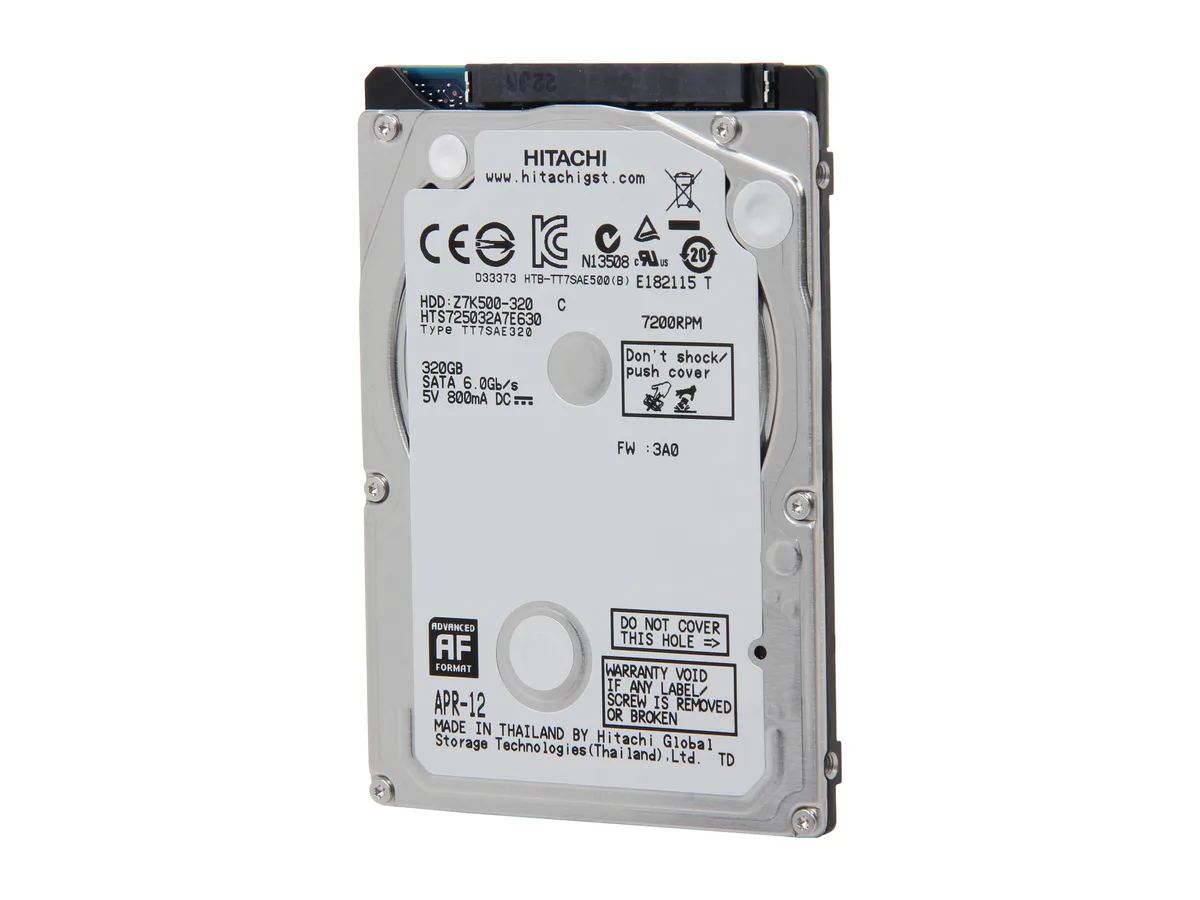 HGST HGST 0J26003 320GB 7200 RPM 32MB Cache SATA 6.0Gb/s 2.5" laptop hard drive — product photo