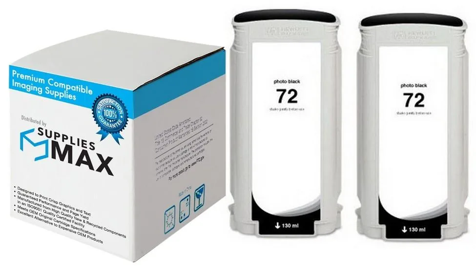 SuppliesMax SuppliesMax HP P2V33A Photo Black Inkjet 2 Pack 130 ML — product photo