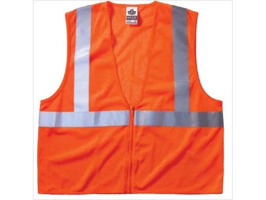 Ergodyne Ergodyne 150-21045 Economy Vest Class II Mesh Zipper Orange L/XL Men's Outerwear — product photo