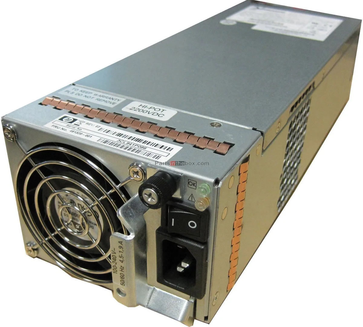 HPE HPE 481320-001 Proprietary Power Supply for MSA2000 12-Drive Enclosure — product photo