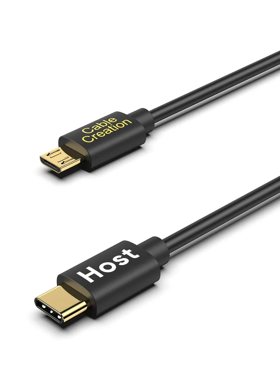 No Sew No Sew USB C to Micro USB Cable 3.3 ft 480 Mbps 2.4A Braided Black — product photo