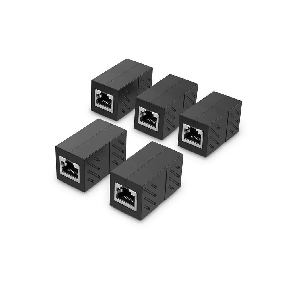 BONAEVER BONAEVER RJ45 Coupler Cat7 Cat6 Cat5e 10 Gbps 5 Pack — product photo