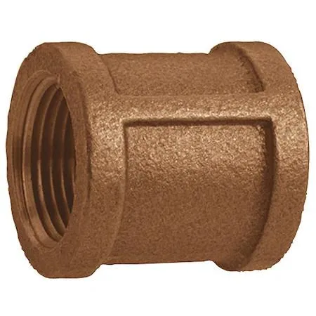 Straight brass coupling, threaded female ends, Class 125