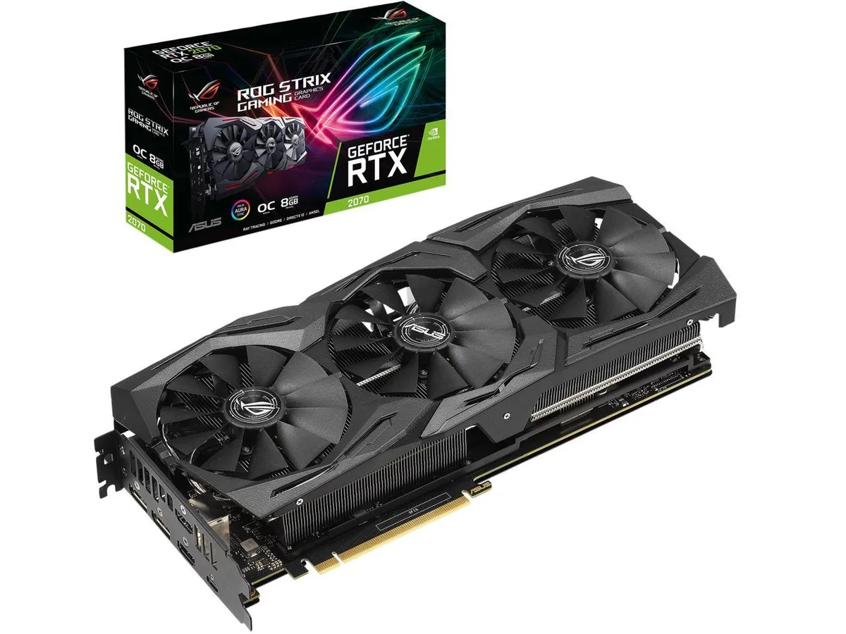 ASUS ASUS ROG Strix GeForce RTX 2070 O8G Gaming 8GB GDDR6 graphics card — product photo