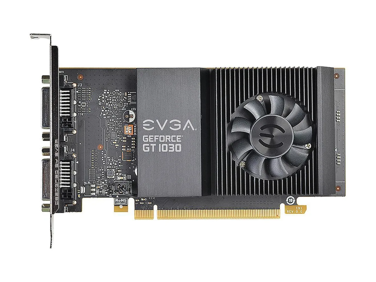 EVGA EVGA GeForce GT 1030 2GB GDDR5 Single Fan 02G-P4-6338-KR graphics card — product photo