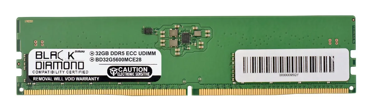 Black Diamond Memory Black Diamond Memory BD32G5600MCE28 32GB DDR5 5600 ECC memory upgrade — product photo