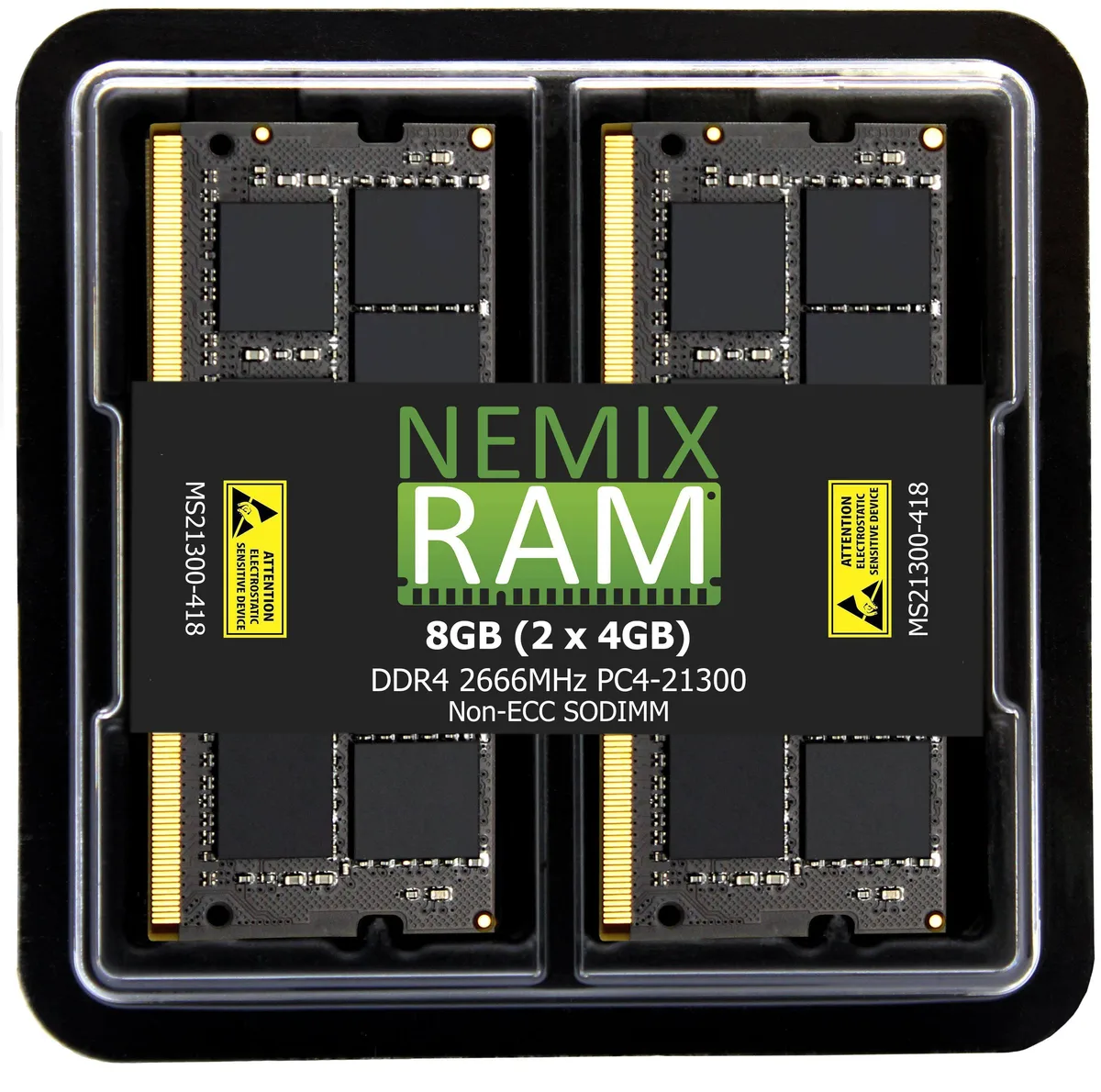 NEMIX RAM NEMIX RAM 8GB (2x4GB) DDR4 2666MHz CL19 1.2V 260-Pin SODIMM laptop RAM — product photo