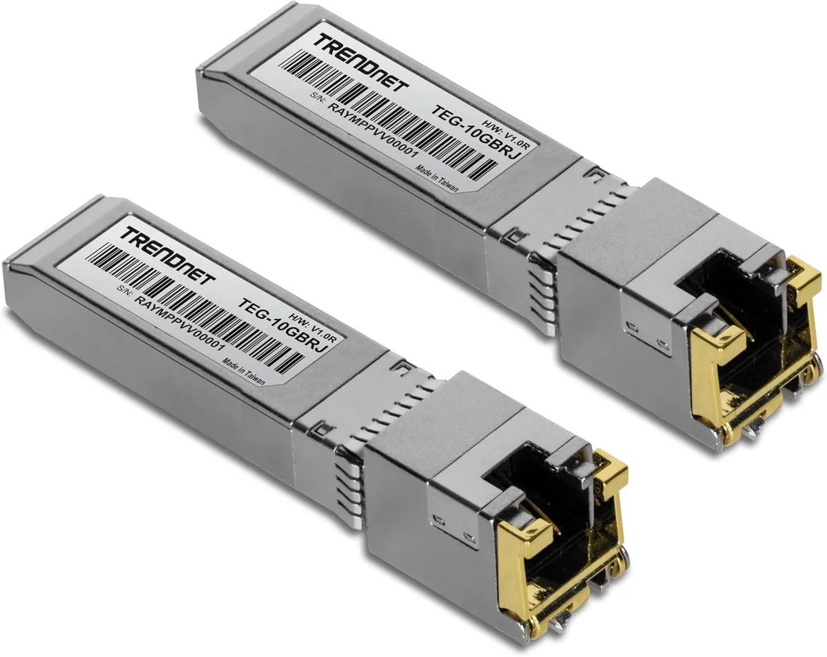 TRENDnet TRENDnet TEG-10GBRJ/2 10G RJ-45 Copper SFP+ Transceiver 2-Pack — product photo