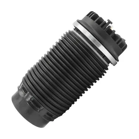 Black rubber rear air spring with metal end caps for Ram 1500
