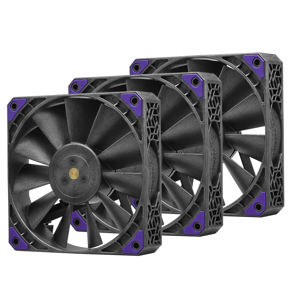 Super Flower Super Flower MEGACOOL Forward&amp;Reverse 120mm 3-pack SF-RF121-BK_3P 30mm case fan — product photo