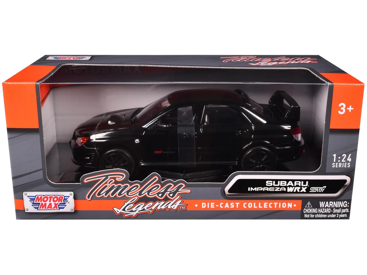 MOTORMAX MOTORMAX Subaru Impreza WRX STi Black 1/24 Diecast Model Car — product photo