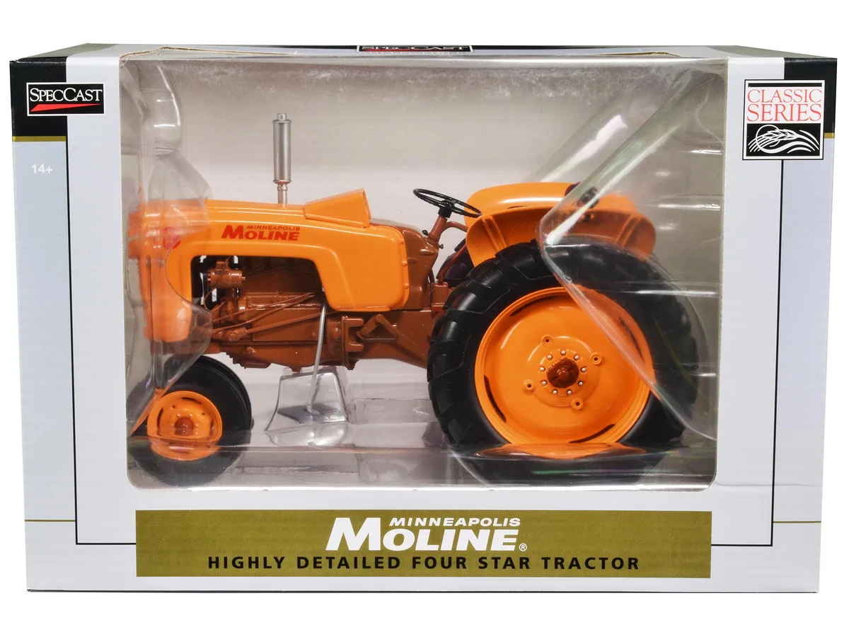 SpecCast Collectibles SpecCast Collectibles Minneapolis Moline Four Star Tractor Orange Classic Series 1/16 Diecast — product photo
