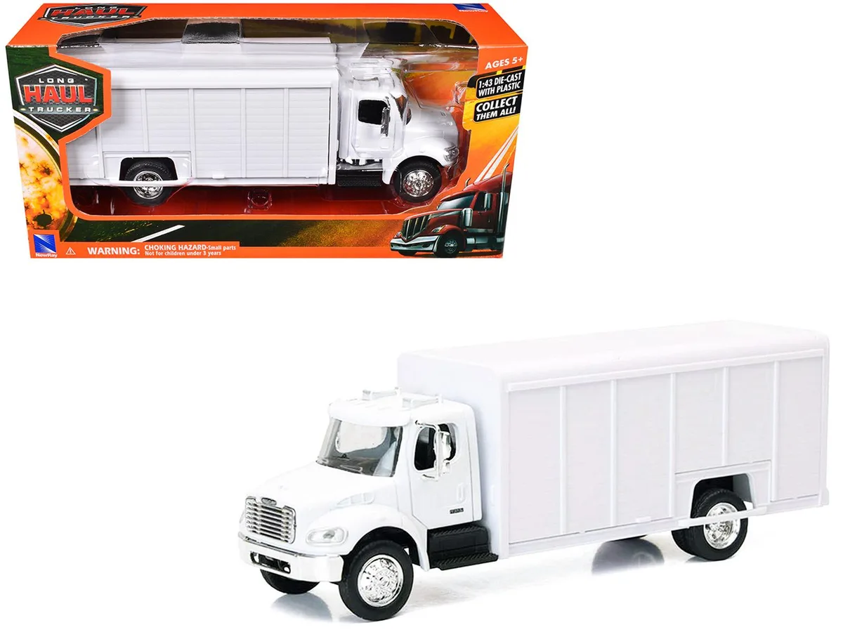 New Ray Toys New Ray Toys Freightliner M2 Beverage Truck White "Long Haul Trucker" Series 1/43 Diecast Model — product photo