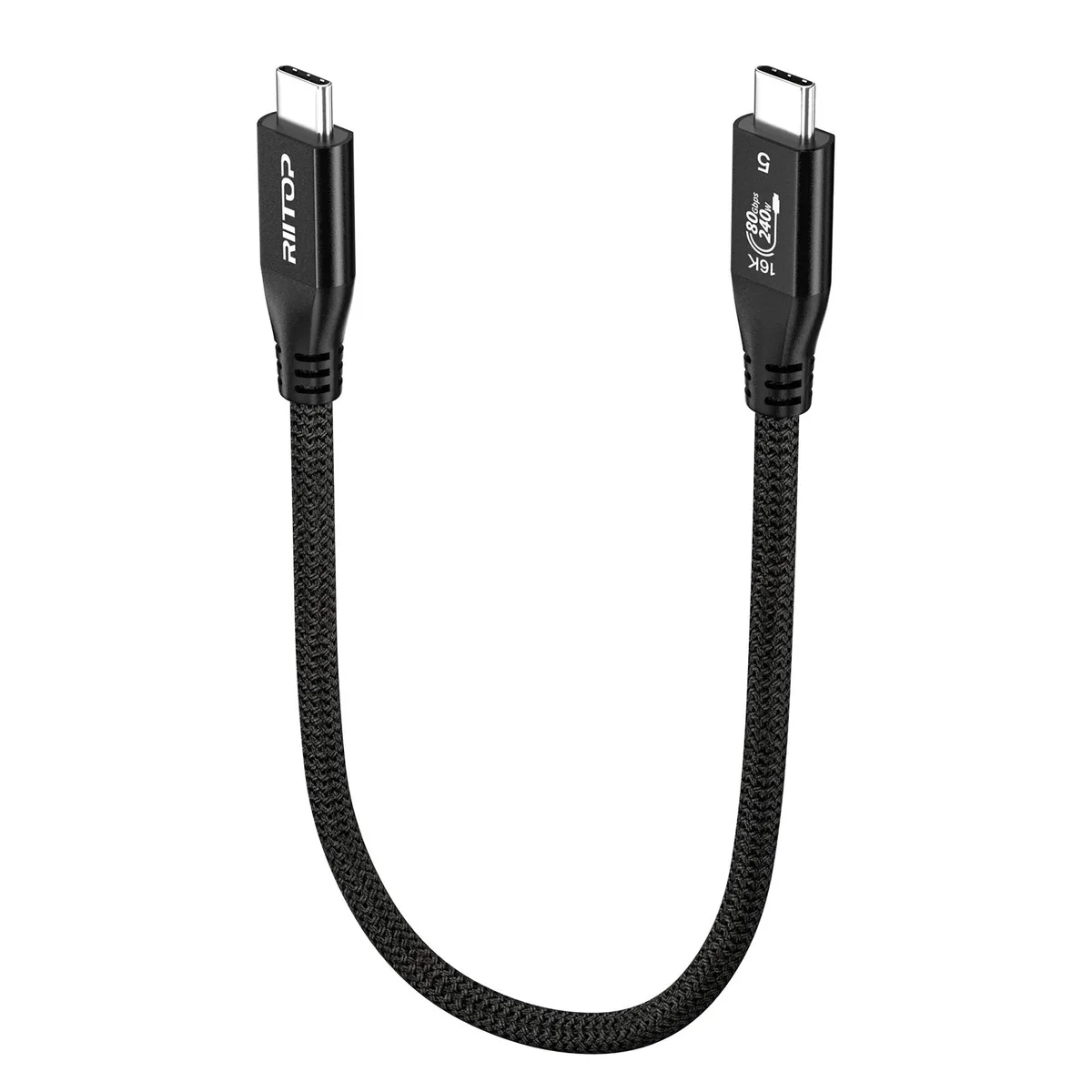 RIITOP RIITOP Thunderbolt 5 Cable 0.3m 80Gbps 240W Black — product photo