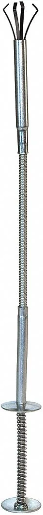 Flexible 4-jaw retrieval tool with spring plunger handle and steel shaft