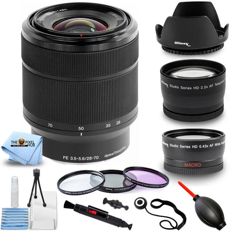 Sony Sony FE 28-70mm f/3.5-5.6 OSS Kit with 0.43x Wide &amp; 2.2x Telephoto — product photo