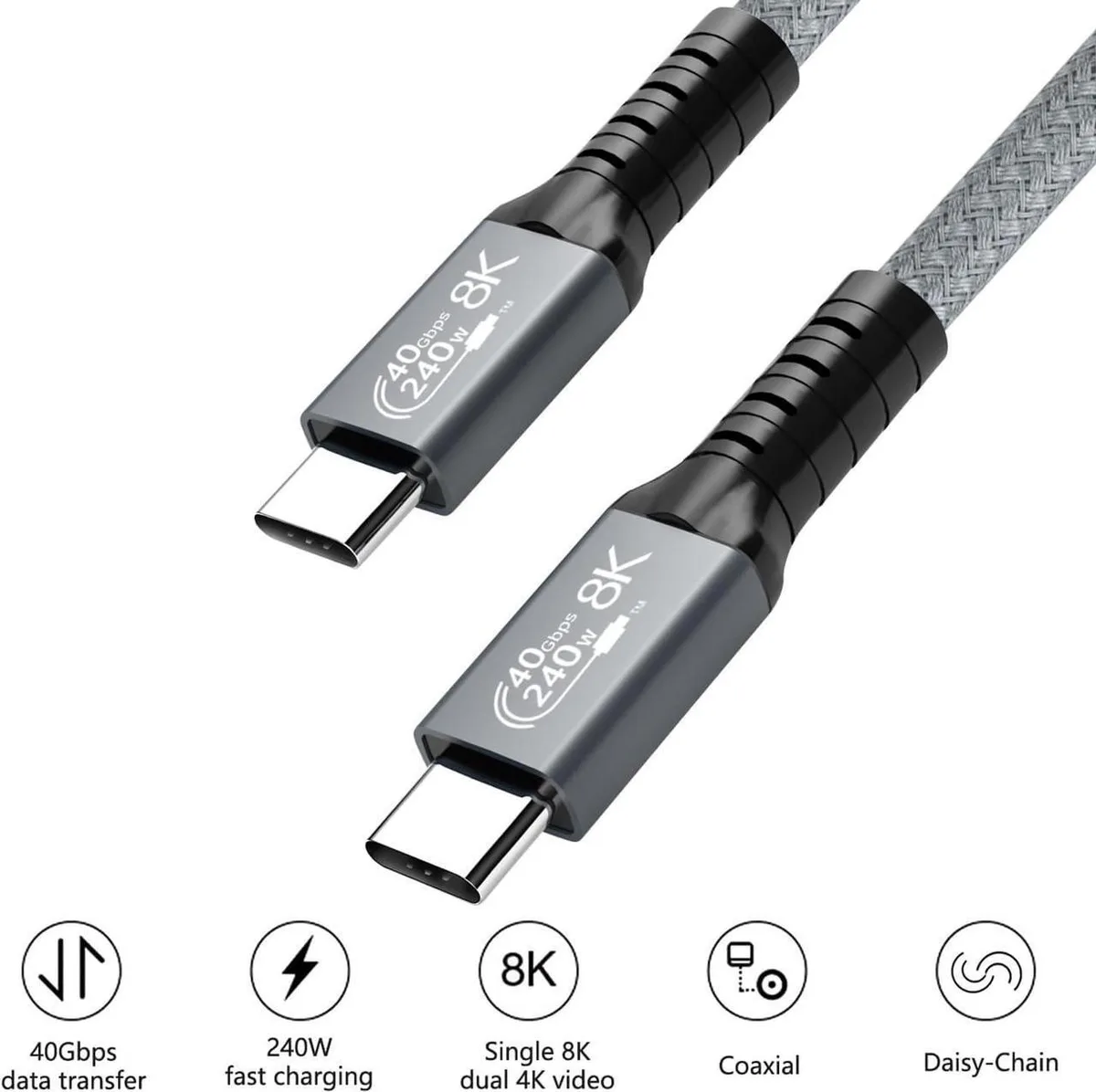 SMUGDESK SMUGDESK USB4 Cable 240W 40Gbps 8K 60Hz 4FT — product photo