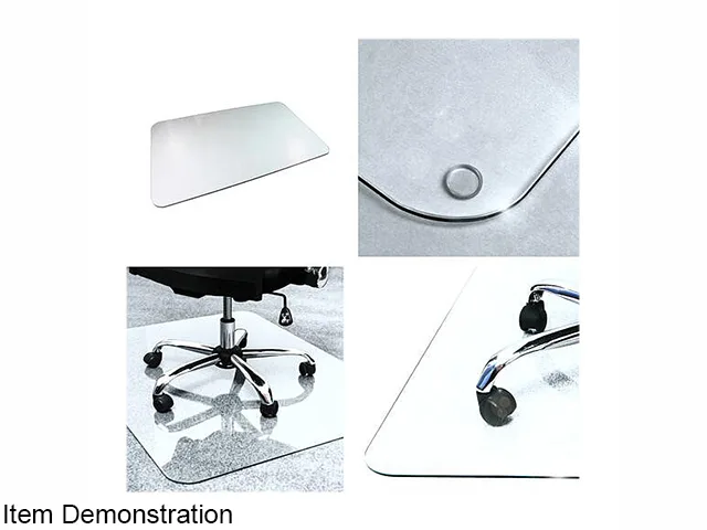 Floortex Floortex 124053EG Cleartex Glaciermat Glass Chair Mat 53" x 40" office equipment — product photo