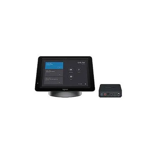 Logitech SmartDock conferencing console with cast-metal pivoting stand and IR sensor