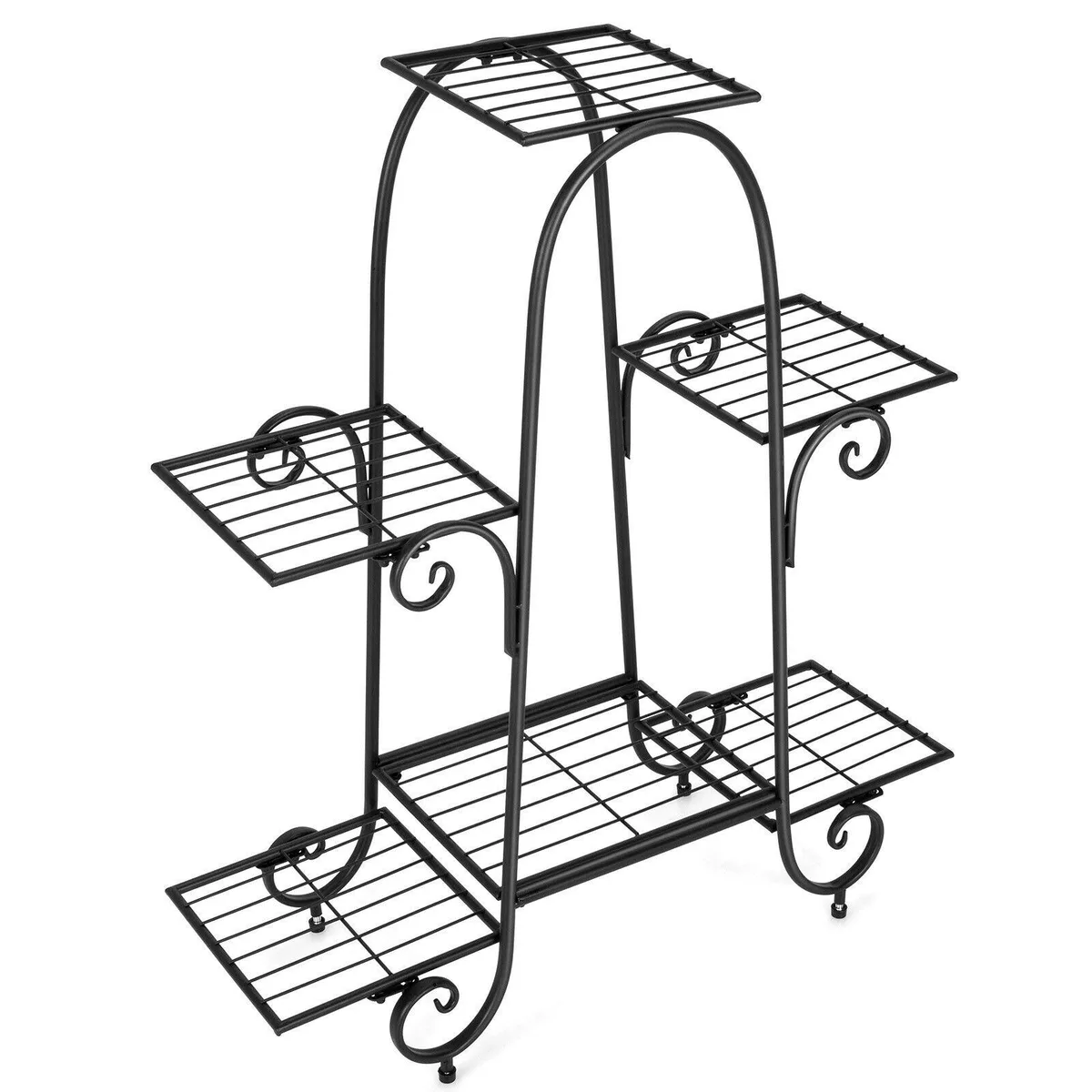 SlickBlue SlickBlue 6-Tier Plant Stand Black 30x10.5x34in 132lb Capacity — product photo