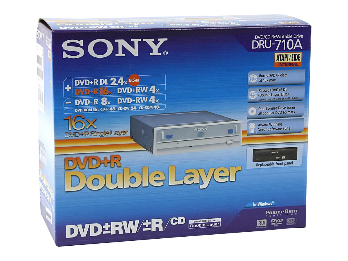 Sony Sony DRU710A dvd burner white 5.25" IDE 16X DVD+R 2MB cache — product photo