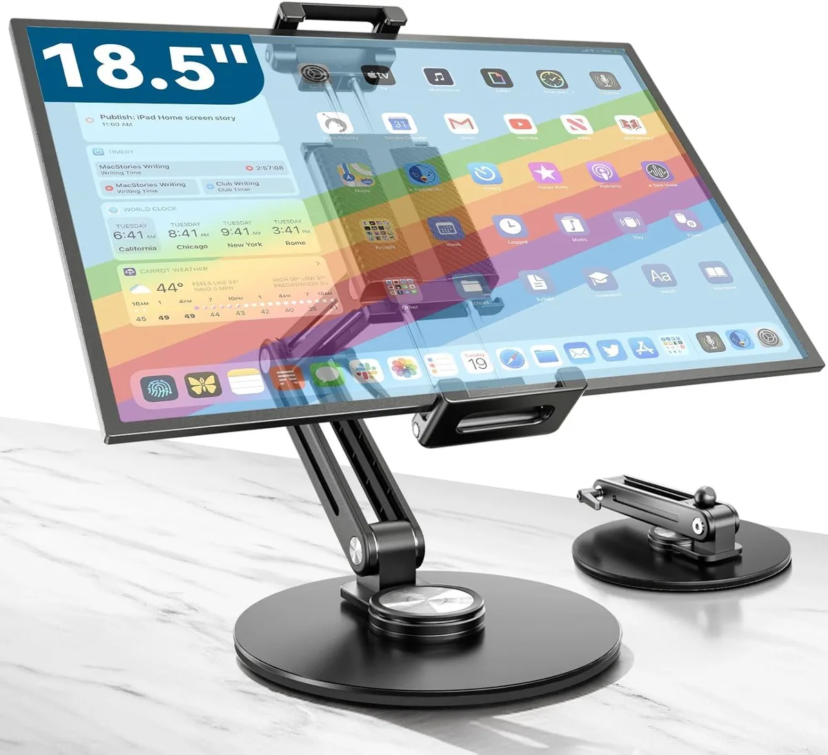 MCHOSE MCHOSE Large Clamp Tablet Stand 6.5-18.5 inch 4.4 lbs 360° Rotating Foldable — product photo
