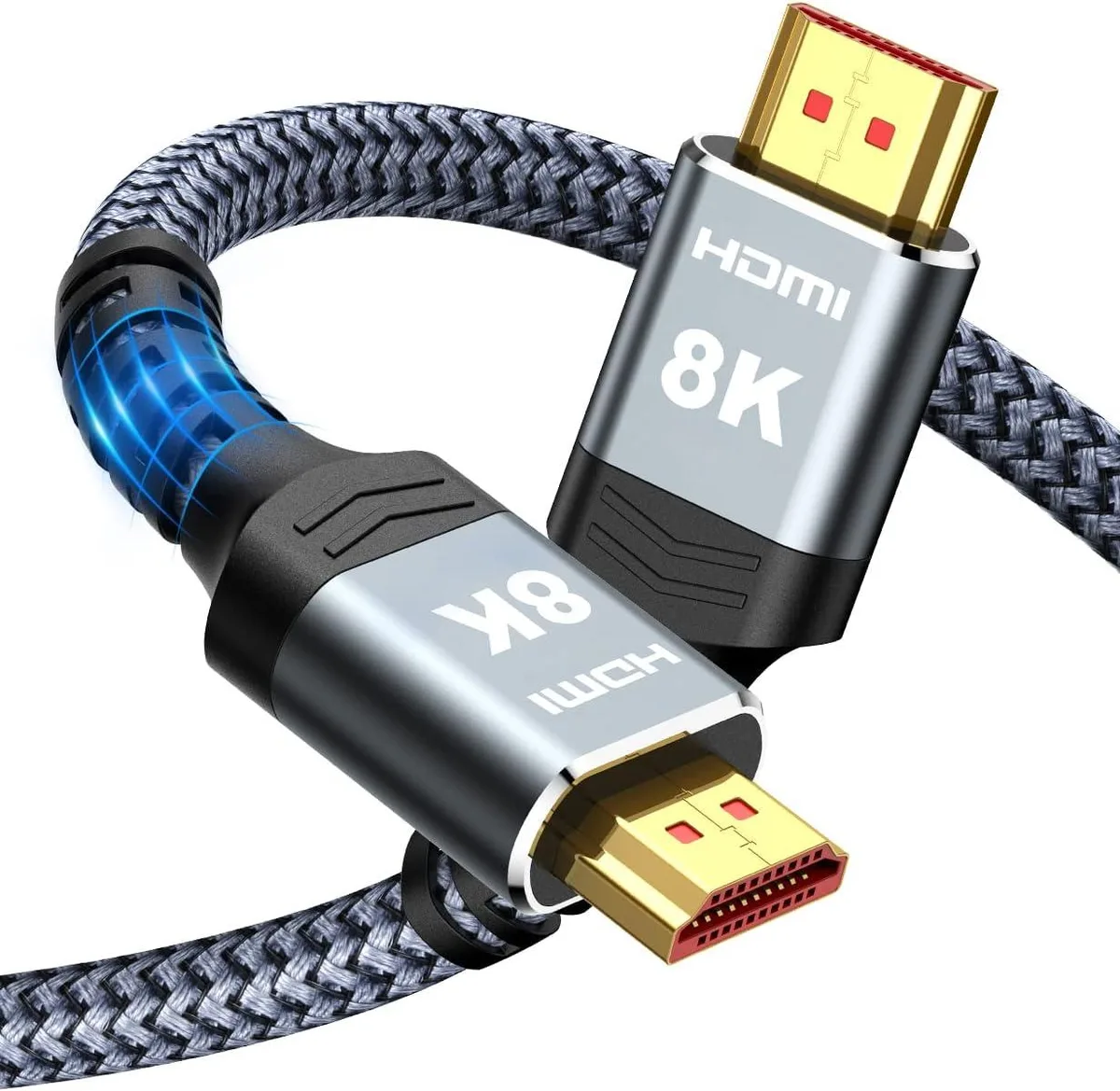 Keyence Keyence HDMI cable 10 ft 48 Gbps 8K 60 Hz 4K 120 Hz 144 Hz RTX 3090 eARC HDR10 4:4:4 HDCP 2.2 2.3 — product photo
